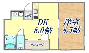 鶯橋マンションの物件間取画像